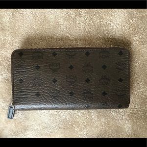 **SOLD**MCM brown zip Wallet